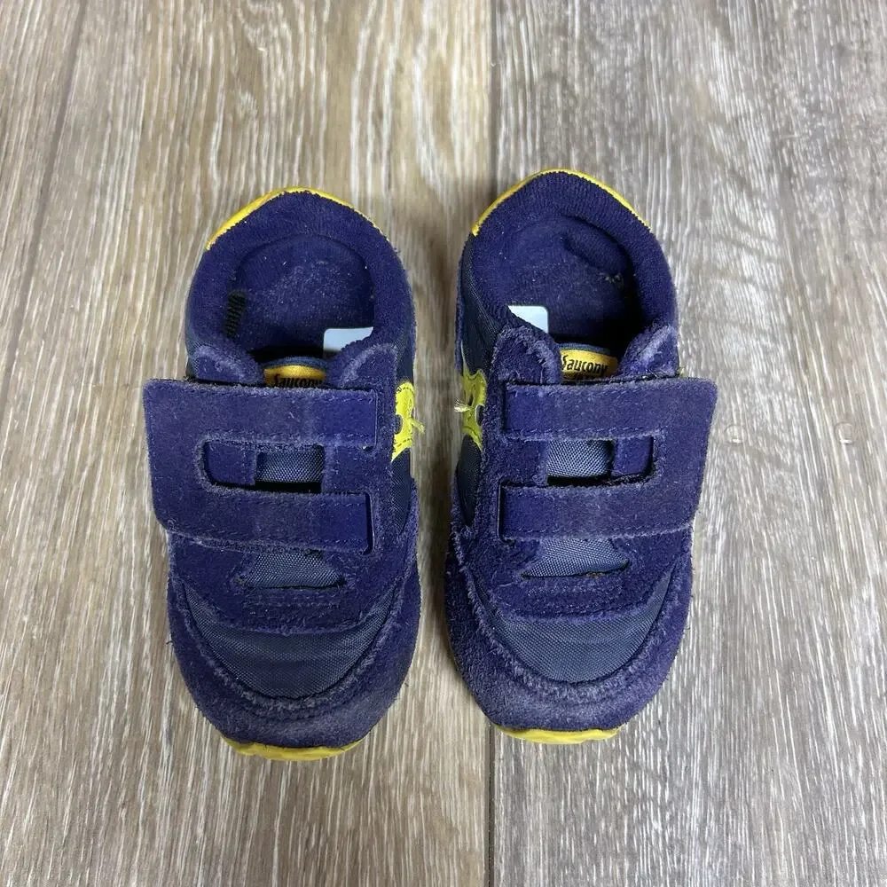 Saucony Jazz Low Pro SL264801 Blue Yellow Youth Infant US Size 5.5 Sneaker Shoes